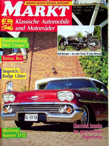 Deckblatt Oldtimer Markt (11/1991)